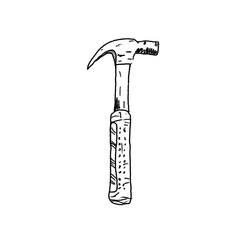 transparent hammer pencil sketch PNG