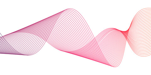 abstract background. pink light waves on a white background.Abstract music wave element for design. Element for design isolated on black.Digital structure with particles.