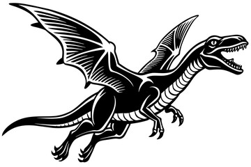 dinosaur-fly-vector-image-white-background