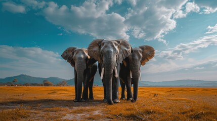 3 elephants