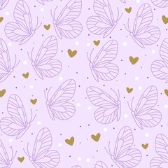 seamless pattern with butterflies 
