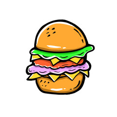 burger cartoon png ilustration