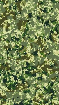 Camouflaged animated military texture. Looped background