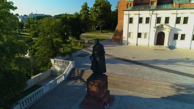 Monument Boleslaw Chrobry Gniezno Pomnik Aerial View Poland