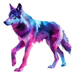 Wolf, Low-poly, Ultra minimalistic illustration