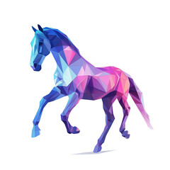 Horse, Low-poly, Ultra minimalistic illustration