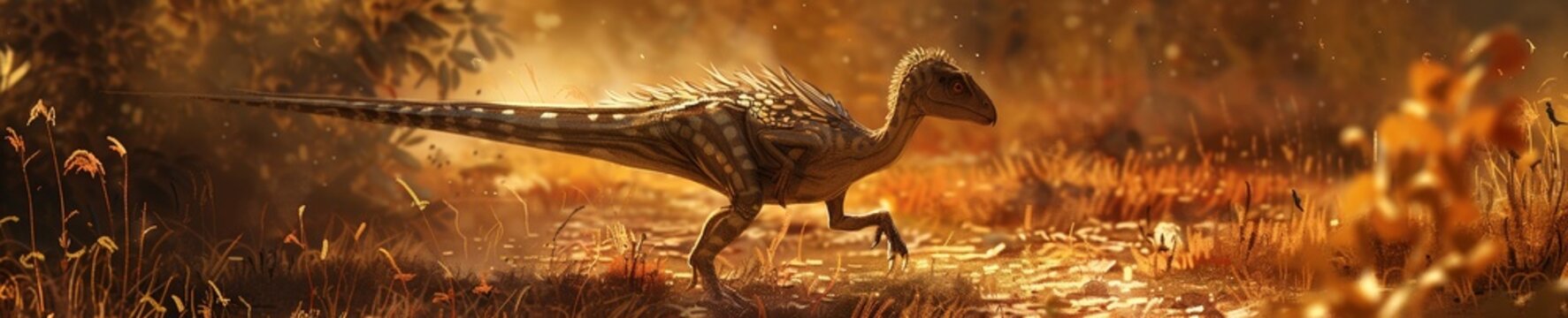An Oviraptor as a spy in World War II, sneaking through enemy lines with its camouflaged plumage