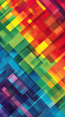 Obraz premium Colorful Abstract Geometric Background with Vibrant Overlapping Shapes