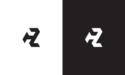 HZ logo, monogram unique logo, black and white logo, premium elegant logo, letter HZ Vector minimalist	 - obrazy, fototapety, plakaty