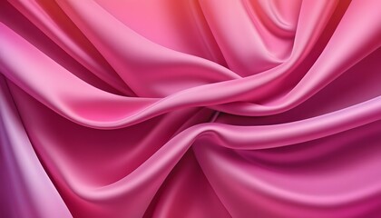 Obraz premium Beautiful smooth elegant wavy beige pink satin silk luxury cloth fabric texture, abstract background design. Card or banner