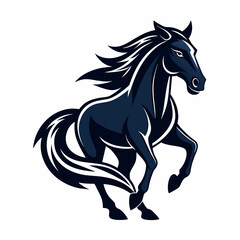 Obraz na płótnie Canvas horse-silhouette-mascot-logo
