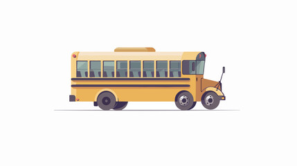 School bus. Symbol study. Icon transport flat vector
