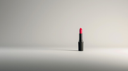 Elegant Pink Lipstick on a Softly Lit Neutral Background
