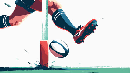 Scoring a conversion with a Rugby Kick