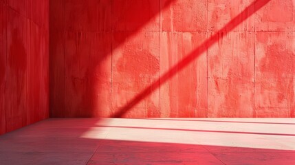 Minimal abstract light red background for product presentation. Shadows and light from the window on the cement wall --ar 16:9 --style raw Job ID: 5c68983a-6c28-4fd4-92a3-14323ba4a755