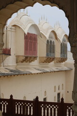 Many arches inside Rajasthani Fort, India