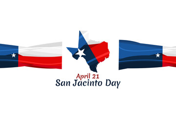 April 21, San Jacinto day. vector illustration. Suitable for greeting card, poster and banner.