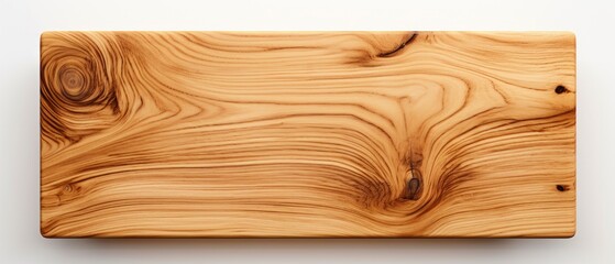 wooden board, isolated on solid white background