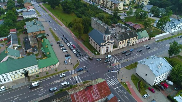 Street Wigierska Kosciuszki Suwalki Kosciol Aerial View Poland
