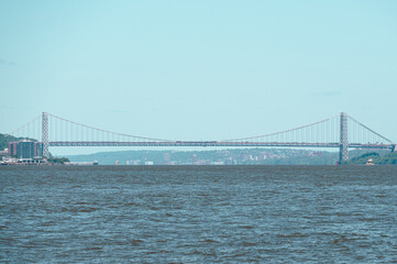 Fototapeta na wymiar View over the Hudson River to New Jersey 