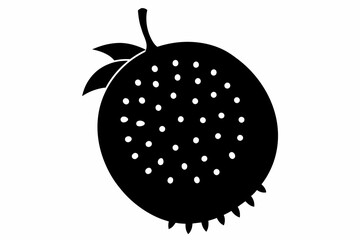 Kiwifruit black silhouette vector design.