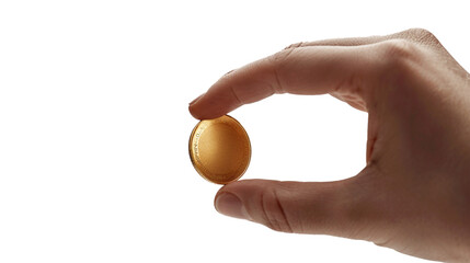  A hand tossing a coin in the air, portraying decision-making and chance, with anticipation of the...