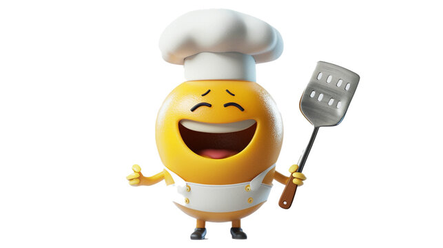  An emoji wearing a chef's hat and holding a spatula, ready to cook up a delicious meal against a white background. 👨‍🍳 