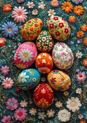 Easter Ukrainian pattern. Pysanka. Easter egg Ukrainian traditional ornament. Easter 2024 illustration