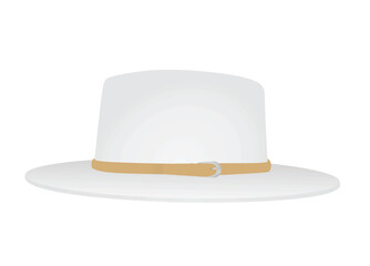 White modern hat. vector illustration