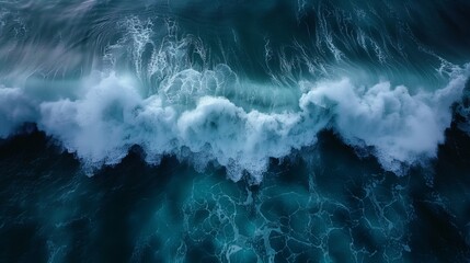 Aerial Ocean Wave Patterns and Textures - obrazy, fototapety, plakaty