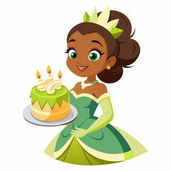 princess-tiana--birthday-cake--cartoon--high-quali