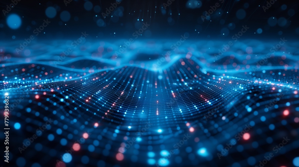 Aufkleber digital data stream in virtual reality
