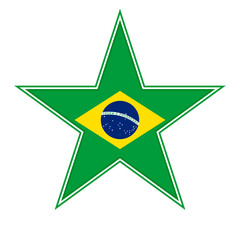star icon of brazil flag. vector illustration isolated on white background