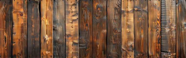 Rustic Wooden Texture Panorama: Bright Old Brown Background for Long Banner
