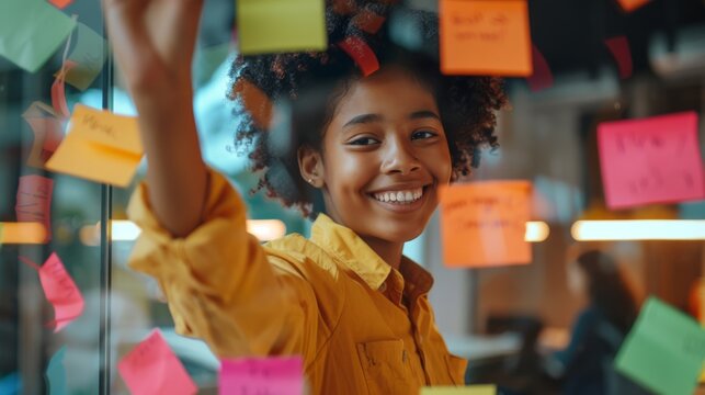 A Kid Among Colorful Notes