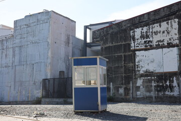 Empty valet booth at empty parking lot in Manila on March 30, 2024