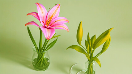 Naklejka premium Lilly flower on a background