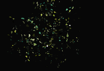 Light Blue, Yellow vector template with memphis shapes.