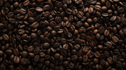 coffee beans close-up texture background