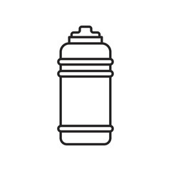 Thermo cup icon. Outline illustration of thermo cup icon for web design isolated on white background