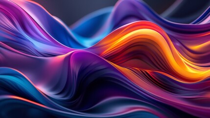 Fototapeta premium A close up of a colorful wavy pattern on the surface, AI