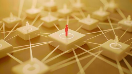 Central Figure in Network Concept.