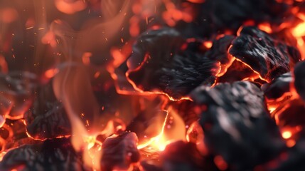 embers close-up texture background