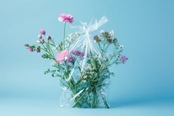 Nature Meets Plastic: A Stark Reminder of Beauty and Waste - Generative AI