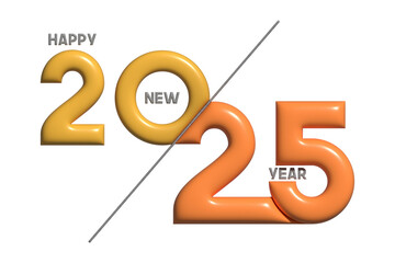2025 Happy New Year. Design templates with typography logo 2024 for celebration and season decoration.