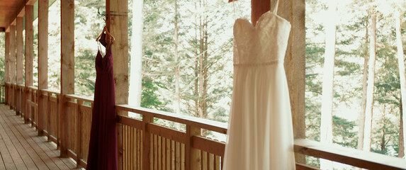 Wedding Dress with Maid of Honour Dress