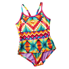 Colourful beach tankini isolated on transparent background