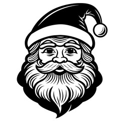 simple-black-vector-illustration-of-santa-wearing