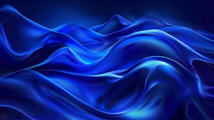 Obraz premium Smooth blue gradient, abstract digital background, technology curve, neon essence