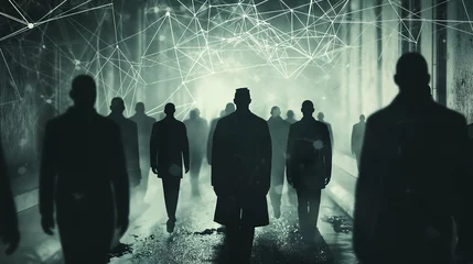 Foto op Aluminium The Shadow Syndicates: Exposing Organized Crime Networks © Logo Artist